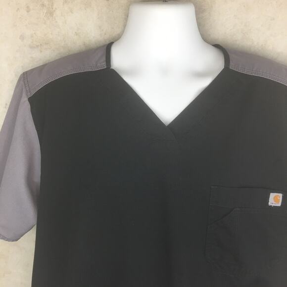 Carhartt Black & Gray Scrub Top Men's Size L - Picture 11 of 15